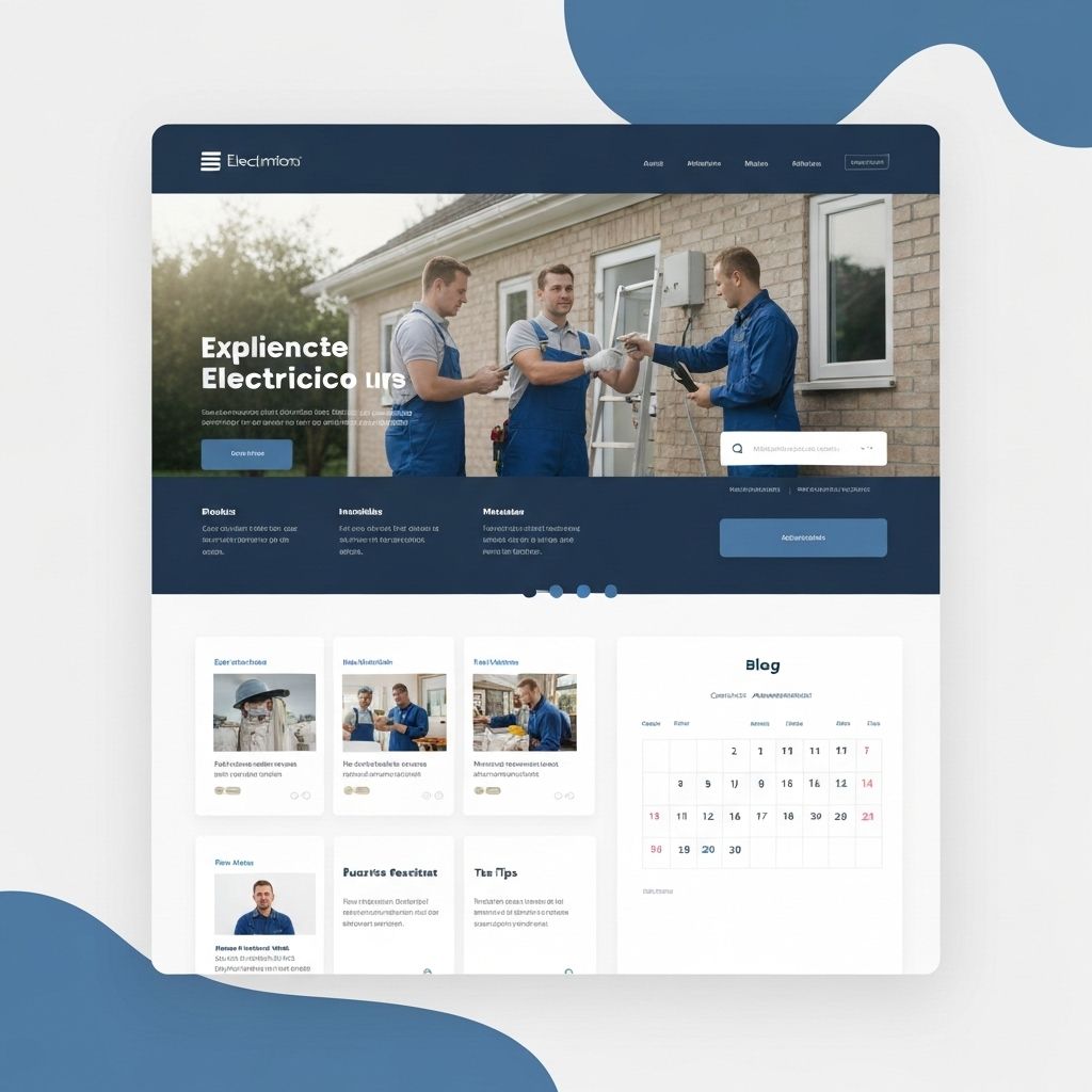 Glasgow Electrician: Modern Rebrand professional website - Before/After business in Scotland
